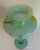 Murano Large Milano Lavorazione Murano Art Glass Footed Vase For Sale - Image 4 of 5