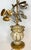 1950s Gilt Lamp With 3-Dimensional Over-Scale Metal Flowers For Sale - Image 5 of 13