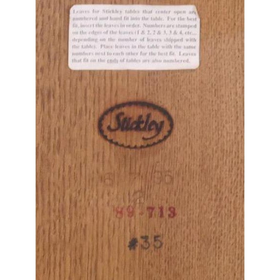 Stickley 1990s Stickley Round Mission Oak Dining Room Table For Sale - Image 4 of 6