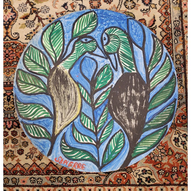 Paint Vintage Painting of Exotic Birds by St. Pierre Toussaint For Sale - Image 7 of 7