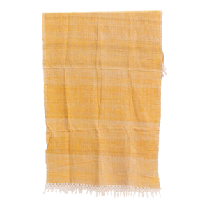 Organic Peace Silk Throw, Saffron & Earth