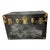 Early 20th Century Antique Steamer Travel Trunk Brass Leather For Sale