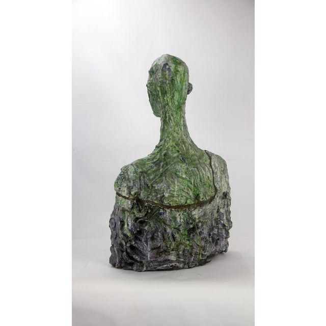 Metal Expresionist Ceramic and Bronze Bust Sculpture by Óscar Aldonza Torres, 2021 For Sale - Image 7 of 18