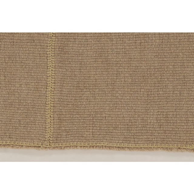 Textile Rug & Kilim's Contemporary Rez Kilim Flatweave Rug With Solid Field Design For Sale - Image 7 of 10