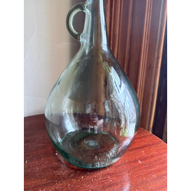1977 One Gallon Green Glass Wine Jug Fullerton California For Sale - Image 9 of 11