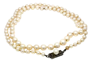 Mikimoto Single-Strand Vintage Pearl Necklace With Sterling Silver Clasp
