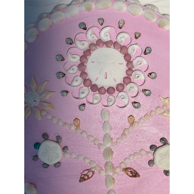 Sea Shell Round Wall Panel Pink Rose Designed by Elia For Sale In Miami - Image 6 of 7