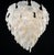 Silver Vintage Opal Leaf Chandelier in Murano Glass, 1980 For Sale - Image 8 of 16