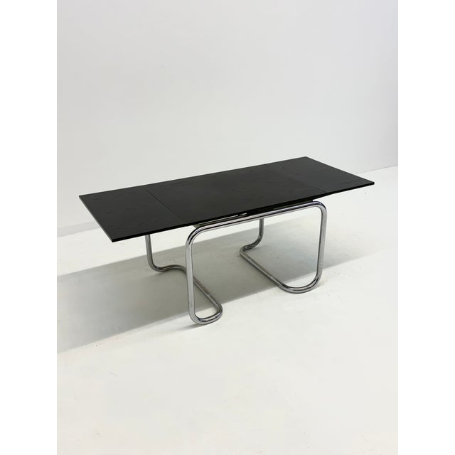 Mid-Century Modern Acerbis Dining Table with Black Oak Top by Giotto Stoppino, 1970s For Sale - Image 3 of 10