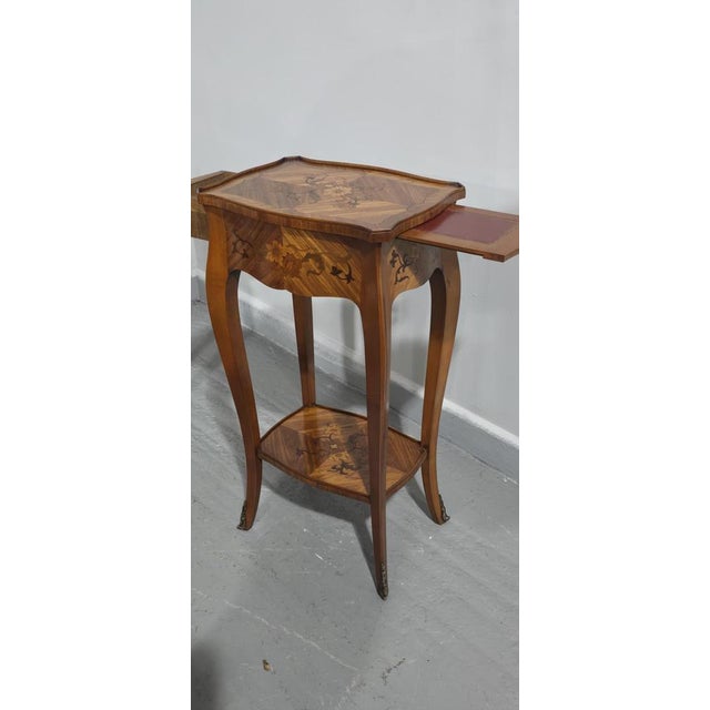 1920s French Marquetry Lamp Tables, 1920, Set of 2 For Sale - Image 5 of 12