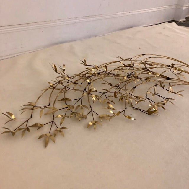 Signed C. Jere Brass “Willow Branch” Sculpture Chairish