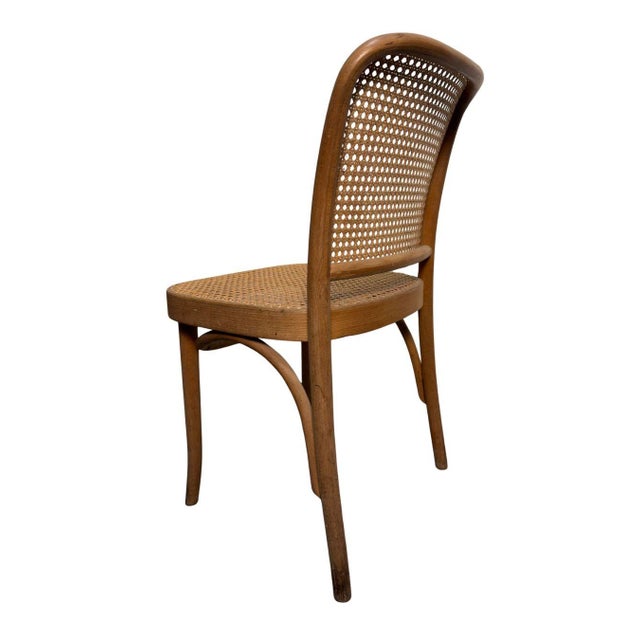 Vintage Thonet No. 811 Style Prague Bentwood & Cane Dining Chairs, Set of 4, C. 1960s–1980s For Sale - Image 4 of 18