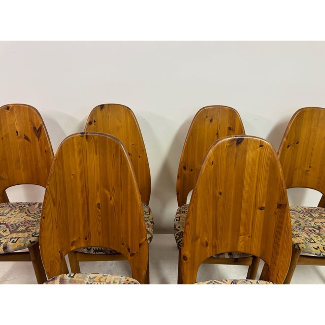 Vintage Danish High Back Pine Dining Chairs by Niels Koefod for Glostrup, 1970s, Set of 6 For Sale - Image 15 of 18
