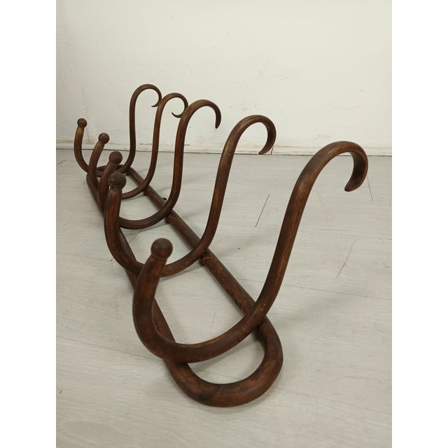 Antique Thonet Style Wall Coat Rack, 1890s For Sale - Image 4 of 11