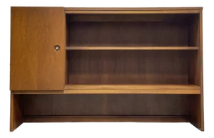 Mid Century Modern Walnut Danish Bookcase / Vintage Hutch, C. 1960's