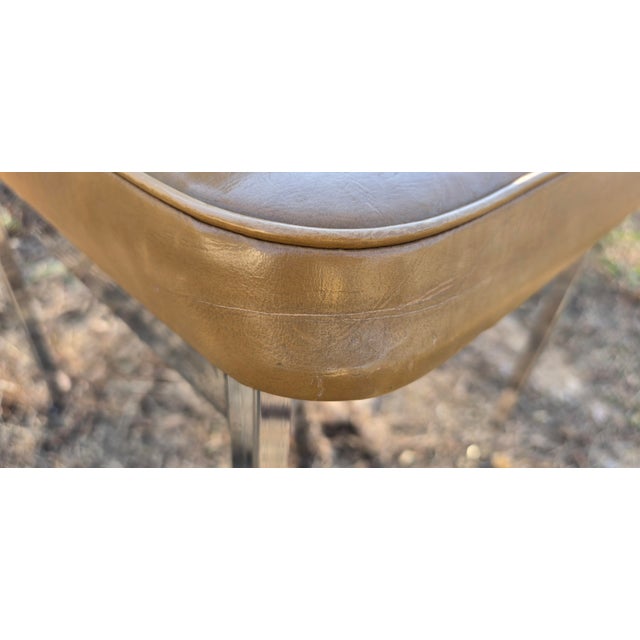Mid-Century Modern Chrome & Faux-Burl Formica Gateleg Folding Dining Set - 5 Pieces For Sale - Image 14 of 18