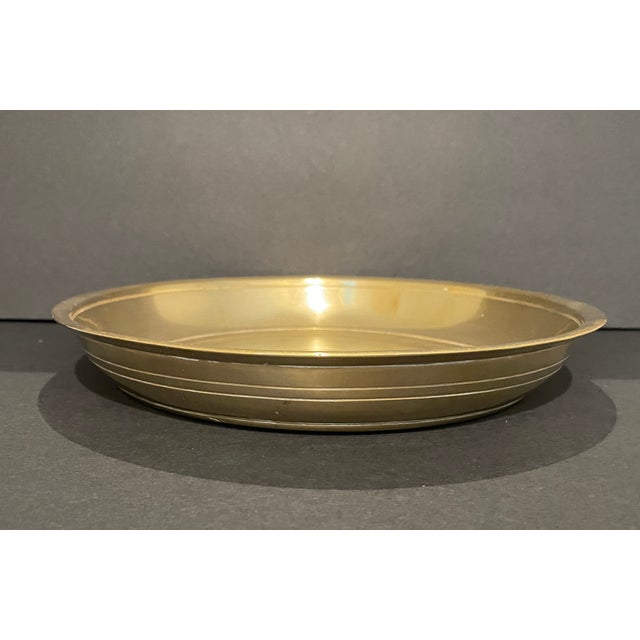 Antique Brass Charger For Sale - Image 4 of 5