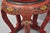 Vintage Chinoiserie Red Lacquer Pedestal Plant Stand Garden Stool Side Table (A) For Sale - Image 9 of 15