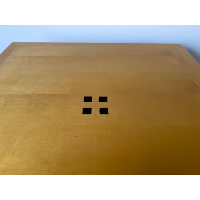 1980’s Postmodern Art Deco-Style Italian Pedestal Game Table With Black Metal Base For Sale In Miami - Image 6 of 12