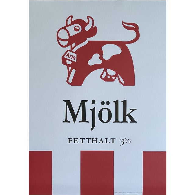 Mjölk Exhibition Poster after Mikael Reuter, Ur Killektonen, Sweden For Sale