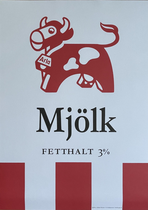 Mjölk Exhibition Poster after Mikael Reuter, Ur Killektonen, Sweden