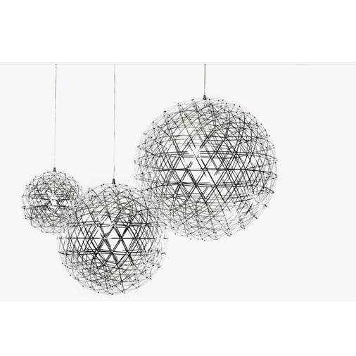"Selling an authentic set of 3 Moooi Raimond II LED pendant lights in excellent condition. This designer installation...