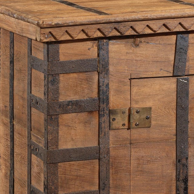 Iron Bound Pithara Chest with Doors, 1950s For Sale - Image 6 of 8
