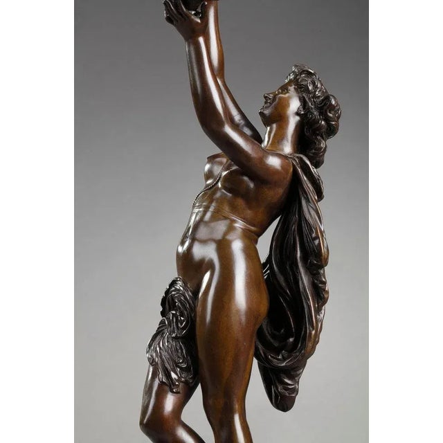 Bronze Femme Aux Colombes Sculpture by Charles-Alphonse Gumery For Sale - Image 13 of 18