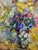 Yellow 1970s Oil Painting Flowers Dovgalevskaya Vera Veniaminovna For Sale - Image 8 of 12