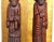 1960s Jaru California 36" Wall Art Wood Carved Figures Gold Plaques For Sale - Image 6 of 17