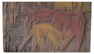Carved Wooden Plaque, 1970s