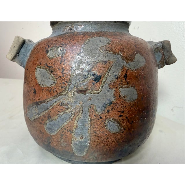 Vintage Original Japanese Barag Studio Pottery Character Vase Jar W/ Handles For Sale - Image 13 of 13