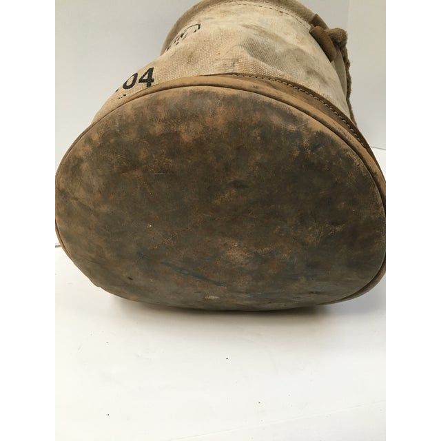 Vintage Large Canvas Tool Bag With Leather Trim Chairish