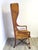 1970s French Revival Porter’s Canopy Chair in Fruitwood and Ochre Velvet For Sale - Image 9 of 11