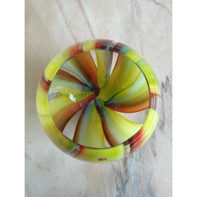 Modern Striped Murano Glass Vase by Carlo Moretti, Italy, 1980s For Sale - Image 4 of 11