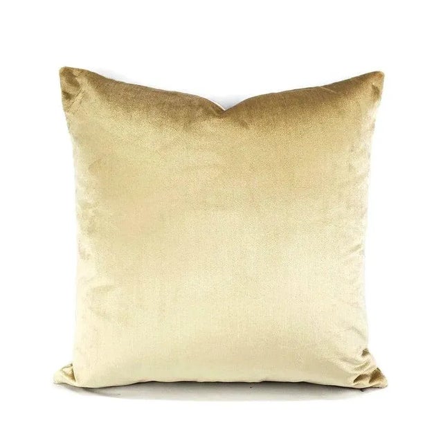 Camel Jim Thompson Vesper in Camel Velvet Pillow Cover For Sale - Image 8 of 8