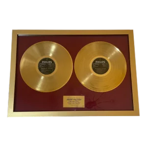 Official Gold Record Award France Johnny Halliday Story Palais Des Sports 1976