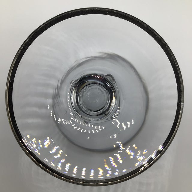 Metal Vintage Bryce 934-1 Platinum Band Water Goblets-Set of 8 For Sale - Image 7 of 12