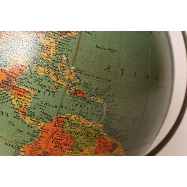 Mid-Century American Modern Illuminated 12" Library Globe by Replogle For Sale - Image 12 of 18