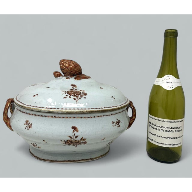 Antique Chinese Qing Dynasty Canton Porcelain Famille Rose Qianlong Tureen 18 Ct For Sale - Image 11 of 11