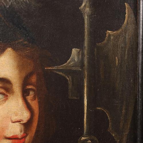 Leandra Queen of the Amazons, Oil on Canvas, Framed For Sale - Image 6 of 12