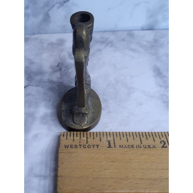 Mid Century Brass Kneeling Angel Miniature Candle Holder For Sale - Image 12 of 14