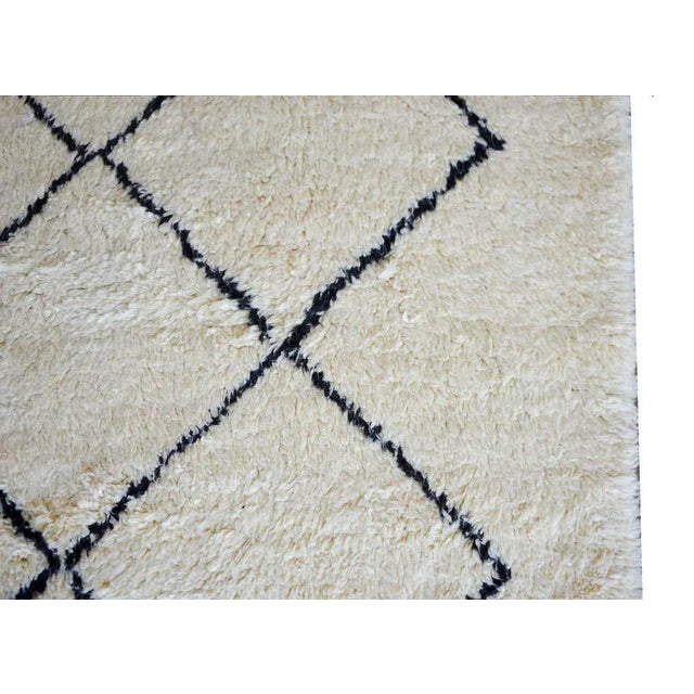 White Late 20th Century Vintage Moroccan Rug For Sale - Image 8 of 11