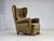 1960s Danish Highback Relax Armchair in Green Furniture Velour, 1960s For Sale - Image 5 of 18