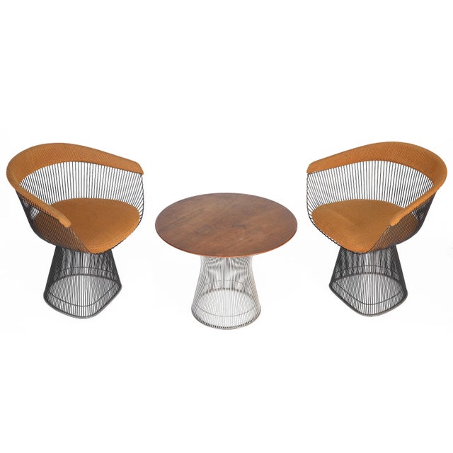 Vintage Knoll Warren Planter Armchairs and Side Table Set For Sale - Image 13 of 13