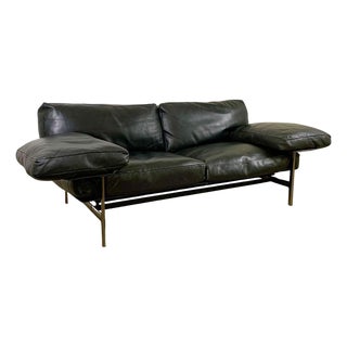Black Leather Sofa by Antonio Citterio for B&B Italia, 1979 For Sale
