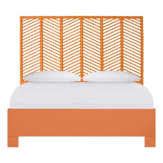 Liam Platform Bed Double - Orange For Sale