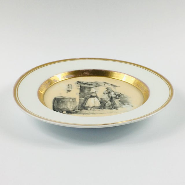 Traditional Antique Decorative Plate Hand Painted Porcelain From Kpm Berlin, Germany, 1800s For Sale - Image 3 of 8