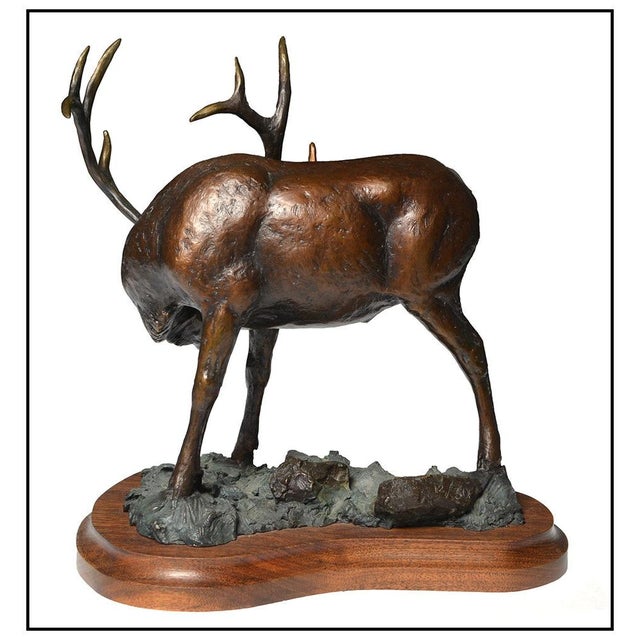 The artwork here, "Royal Itch" is a wonderful depiction of a bull elk scratching himself, that was designed with acute...