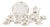 Porcelain Tea and Coffee Service from Vista Alegre, Set of 29 For Sale